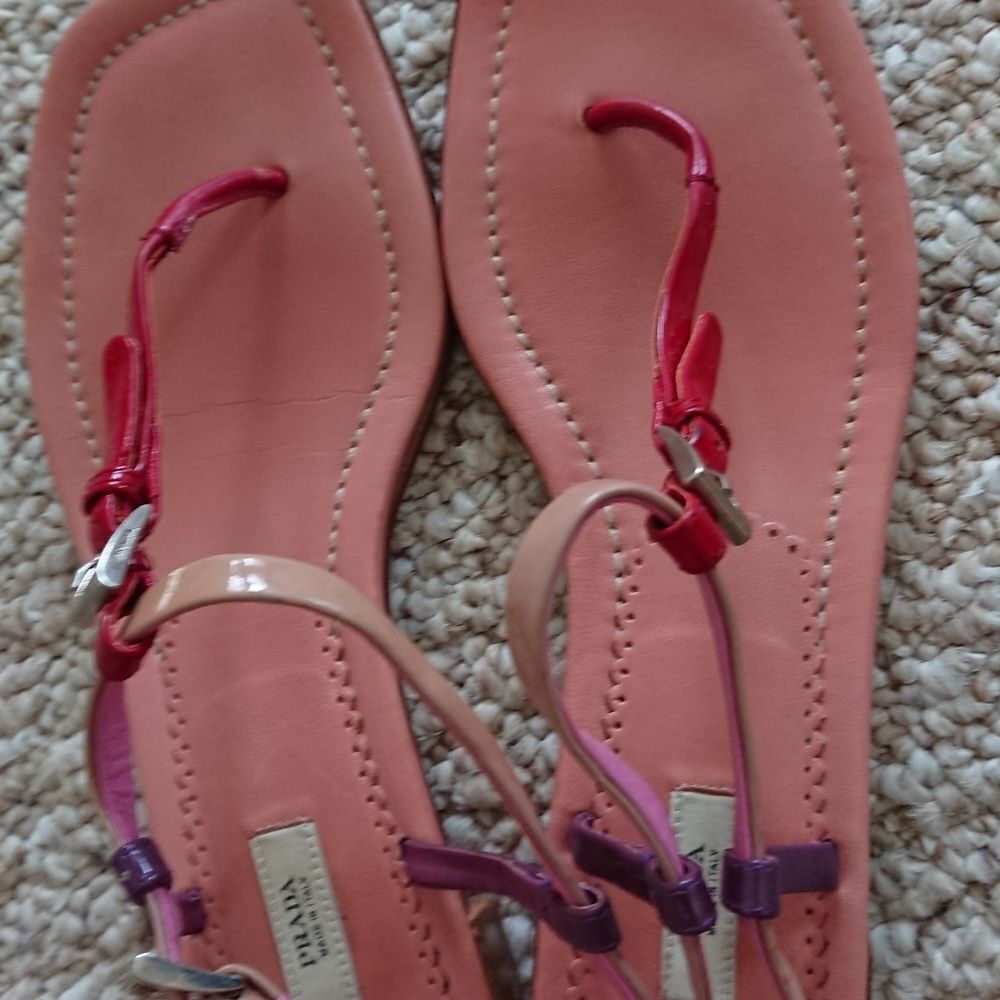Prada cute Pink/red/ purple sandals size 37 - Picture 6 of 7